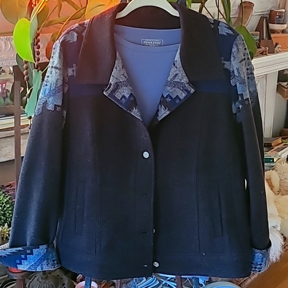 Pendleton Wool Aztec Coat NWT XL Western Boho Heritage Style + Shirt XL